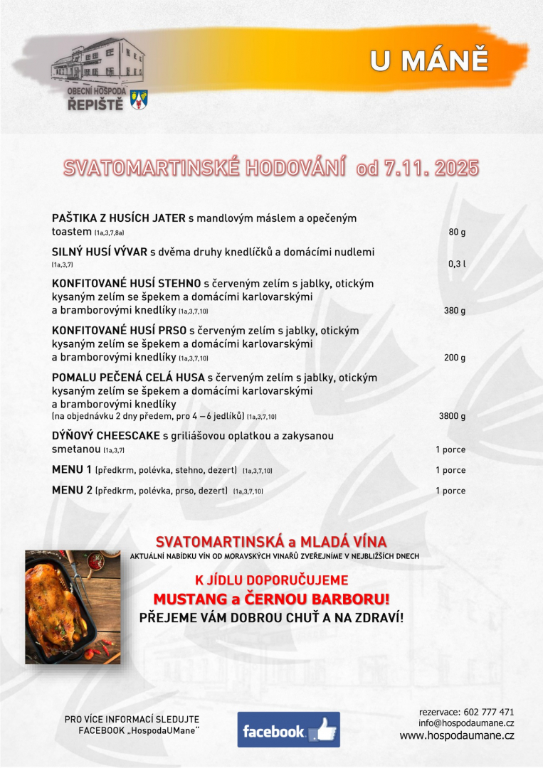 Svatomartinské husí hody 2025