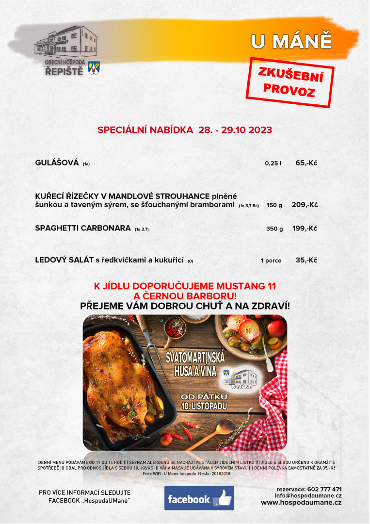 Speciální nabídka pro tento víkend!