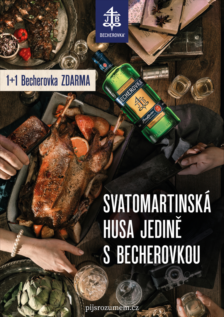 Svatomartinská husa s Becherovkou!