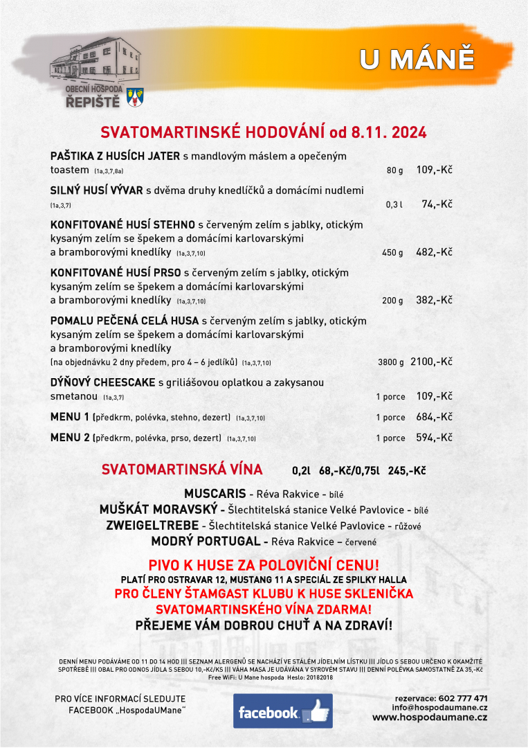 Svatomartinské hody už ode dneška!